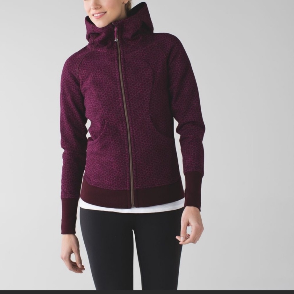 lululemon athletica Plum Dot Pattern Full-Zip Hoodie